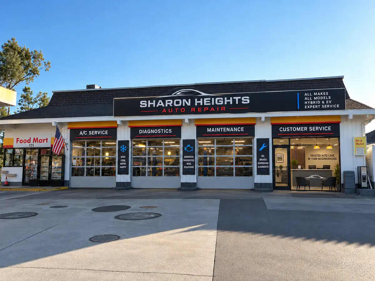 Sharon Heights Automotive service location concept at 125 Sharon Park Drive